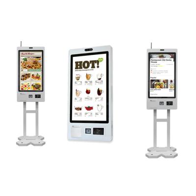China Custom Logo Self Service Ordering Kiosk with Ticket Printing / QR Scanner for sale