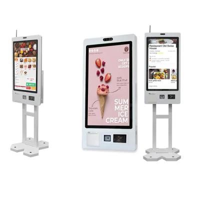 China Ticket Printing Self Ordering Kiosk With 1920X1080 Resolution Qr Scanner Rfid Reader for sale