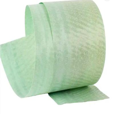China Light Green Dyed Wood Veneer Eco Friendly Natural Maple Craft Roll for sale