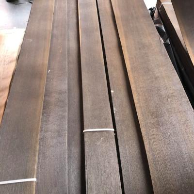 China Dark Smoked Oak Veneer Sheets AA Natural Matte Surface 0.5mm Customizable for sale