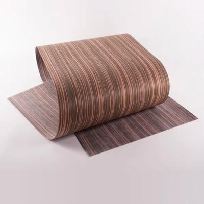 China 0.5 mm Veneer de madera de ingeniería Reconstituido de ébano superficie del panel de pared en venta
