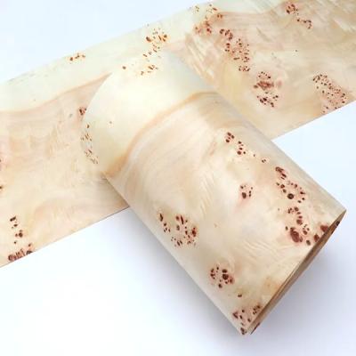 China Burl Mappa Solid Wood Veneer 0.50mm For Furniture Acoustic Guitar Surface for sale