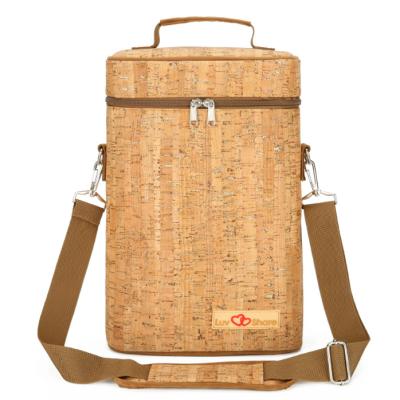 China Unisex Waterproof Cork Wine Bag Carrier Eco Friendly With Interlayer for sale