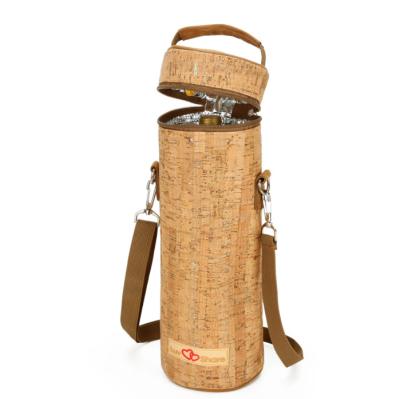China Waterproof Natural Cork Wine Bag Recycled With Soft Handle for sale