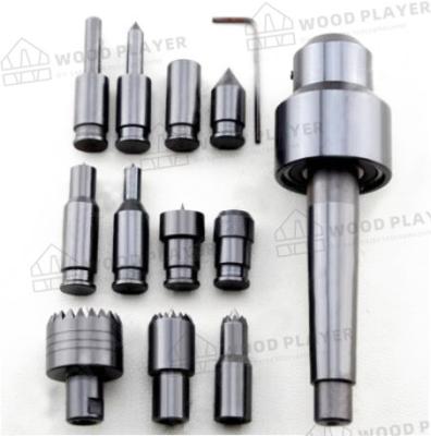 China Solid Steel Woodworking Machine Parts 12PCS Revolving Centre Mt2 With Alu Box for sale