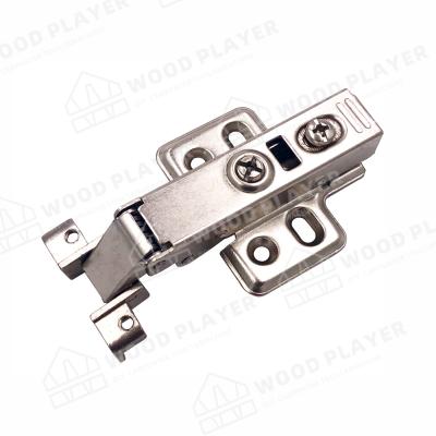 China 4 Holes Plate Kitchen Hydraulic Hinges ODM Half Overlay Furniture Hardware Fittings for sale