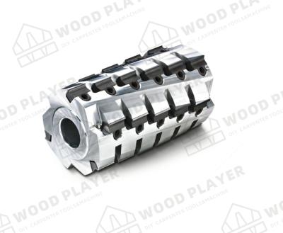China OEM Steel Aluminum Alloy Woodworking Machine Blades WPMP-CH8 Helical Cutterhead for sale