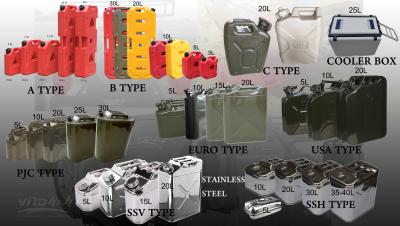 China Off road Jerry Can Fuel Tank for 4x4 Cars Gas Can Plastic and metal jerry can Stainless steel jerry can 3-40L for sale