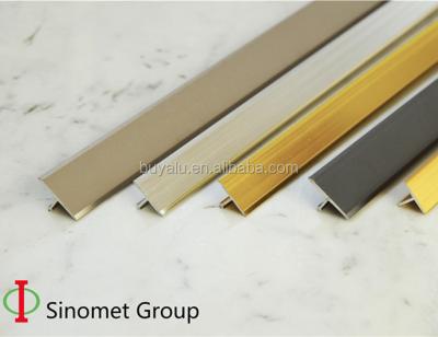 China T forma la tira de transición de aluminio del ajuste del piso del ajuste de la teja para la decoración en venta