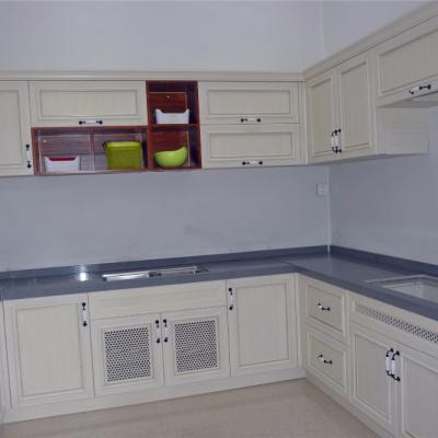 China Modern Aluminum Extrusion Profiles Kitchen Cabinets With Marble Table for sale