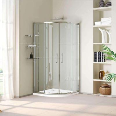 China Double Sliding Bathroom Shower Screens  Aluminium Alloy Frame Bath Shower Cabin for sale
