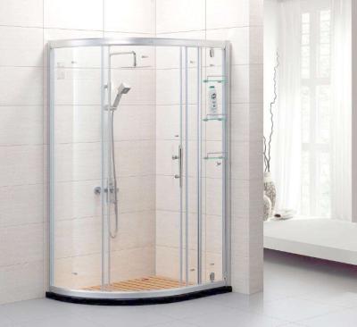 China Simple Shower Enclosure Bathroom Teo Sided Glass Corner Shower Cabin for sale