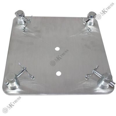 China Aluminium Spigot Ladder Truss Base Plate 300*300*8mm Hardness 12-15 degree for sale