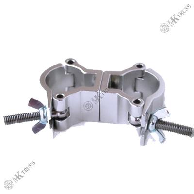 China OEM Aluminum Stage Lighting Truss Hook Truss Clamp Double Coupler 100kg for 50mm Tube for sale