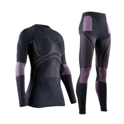 China Running fitness fast dry clothes winter warm compression clothing ski clothes for sale