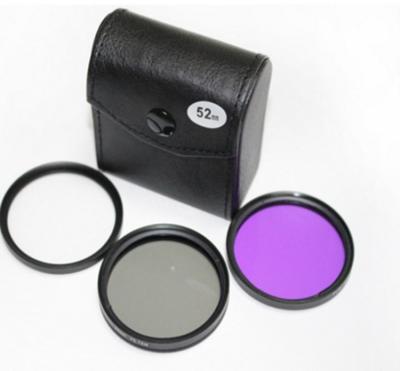 China Digital Camera Accessories 58mm 3 in 1 package set UV CPL FLD camera lens filter kit for sale