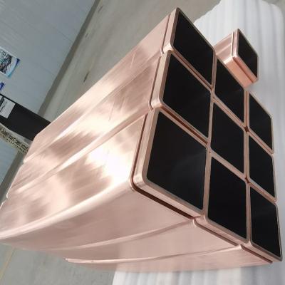 China CuAg CuCrZr Copper Square Tube Sizes Chromium 10mm Wall for sale