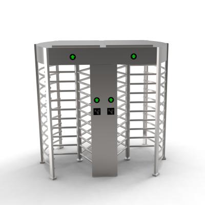 China Polished 304 Stainless Steel Full Height Turnstiles AC 220V 50Hz for sale