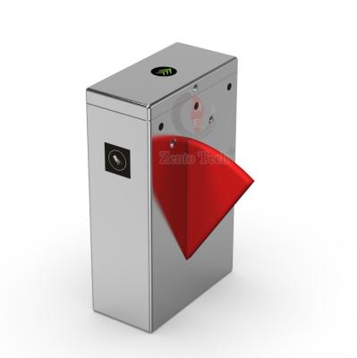 China OEM/ODM Pedestrian Traffic Flap Barrier Turnstile Access Control System Biometric Face Recognition Waist Height for sale