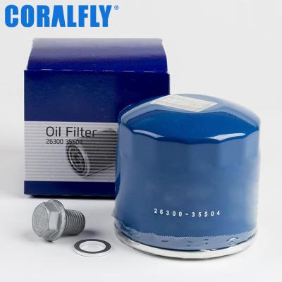 China CORALFLY Hyundai H100  Oil Filter 26300 26300-35503 26300-35504 26300-3cab1 26300-02501 for sale