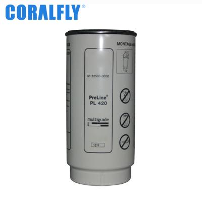China Coralfly High Efficiency Diesel Engine Excavator Mann Fuel Filter Pl420 for sale