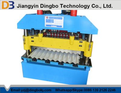 China 3kw Corrugated Roll Forming Machine with Cr12 Cutting Blade For Wall Board Production for sale