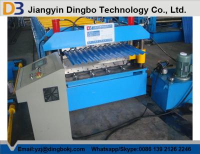 China Roof Tile Corrugated Roll Forming Machine Color Steel Plate , 380V 50Hz for sale
