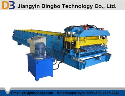 China Fully Automatic Glazed Tile Roofing Roll Forming Machine With 380V / 50Hz / 3 Phase Step Tile Roll Forming Machine for sale