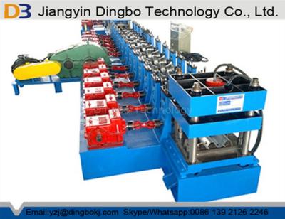 China Memorial Arch Gearbox Drive Metal Cruss Barrier Roll Forming Machine Line Speed 10m / Min for sale