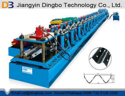 China Crash Barrier Roll Forming Machine Highway Guardrail With Hydraulic Post Cutting System for sale