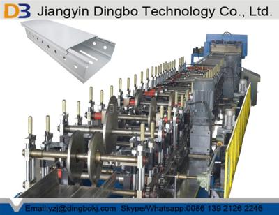China Galvanized Steel Perforated Cable Tray Roll Forming Machine Panasonic PLC Control for sale
