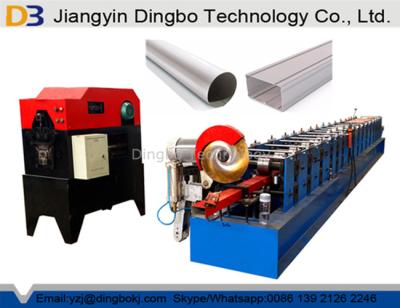 China Steel Downspout Forming Machine For Square / Round Shapes 1 Inch Chain Drive for sale