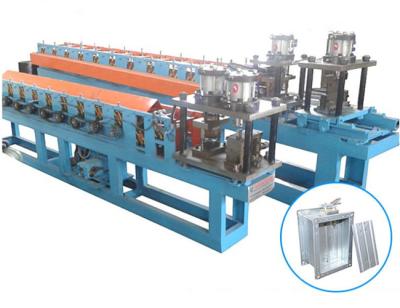 China Galvanized Steel Sheet / Fire Damper Metal Roll Forming Machine With 10 - 15m / Min Forming Speed for sale