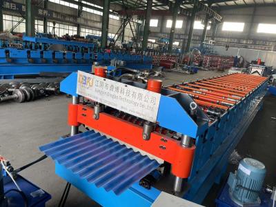 China Roofing Corrugated Metal Roll Forming Machine 762mm Width 0.8mm Thickness for sale