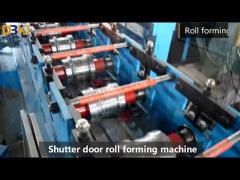 Steel Shutter Door Roll Forming Machine With Chain Transmission