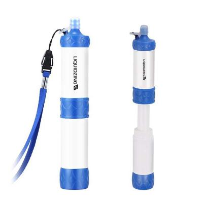China Portable Personal Water Filter Straw 0.01 Micron 3 Stage Camping Water Purifier for sale