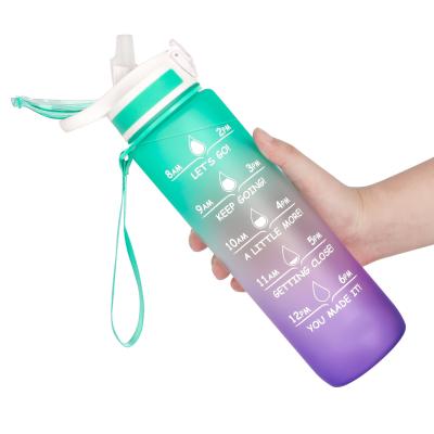 Китай Подгонянные бутылки с водой спорт логотипа пластиковые с масштабом времени неуничтожаемым BPA свободным продается