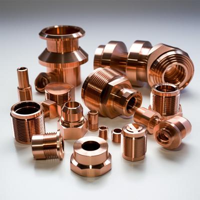 China Small CNC Metal Parts Fabrication Turning CNC Lathe Machining Service CNC Copper Parts for sale
