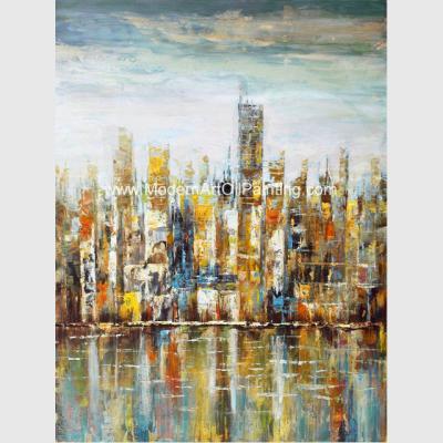 China Contemporary Oil Paintings , Professional Modern Cityscape  Wall Canvas Paintingon for sale