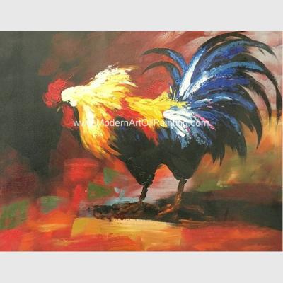 Chine Huile animale décorative de couteau de palette peignant la toile peinte à la main Art Painting de coq à vendre