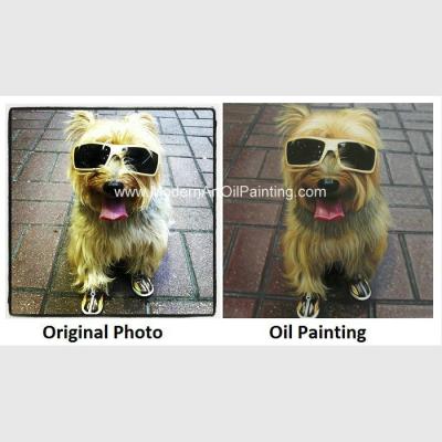 China Original Custom Oil Painting Portraits , Dog Pet Portraits From Photographs 16