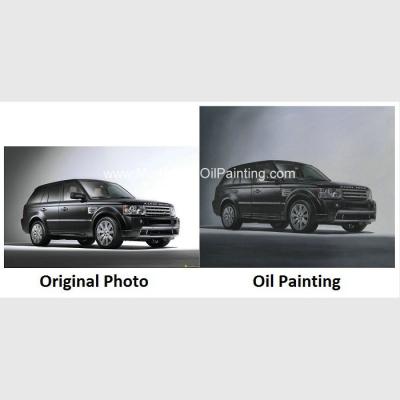 China Kundenspezifische Auto-Porträts, Öl-Porträts von der Fotografie-Strecke Rover Car zu verkaufen