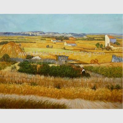 China Yellow Vincent Van Gogh Oil Paintings Harvest Oil Painting On Canvas for sale