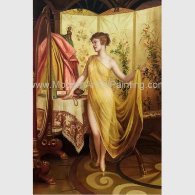 China Classic Nude Female Oil Painting Reproduction Hand Painted People Oil Painting for sale