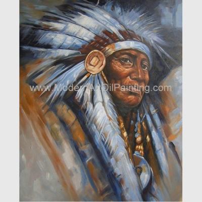 China Impression Human Portrait Painting Tribal Leaders Handmade On Canvas for sale