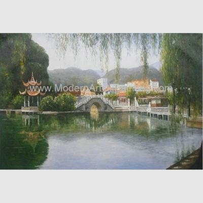 中国 手塗りのクロード・モネの油絵の中国の景色の油絵 販売のため