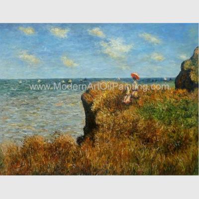 China Claude Monet Oil Reproduction, Cliff Walk At Pourville Oil on Canvas 50 X 70 Cm for sale