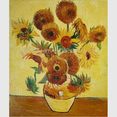Chine Peinture à l'huile florale de tournesol contemporain sur la toile Van Gogh Masterpiece Replicas à vendre