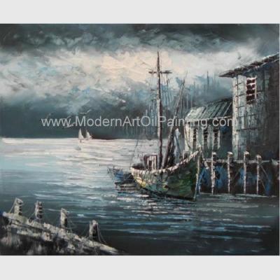 Chine Peinture contemporaine de bateau de pêche aux copies de peintures de bateau de mer/de navigation à vendre
