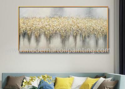China Hand Painted Gold Foil Painting Abstract Canvas Wall Art For Interior Decoration for sale